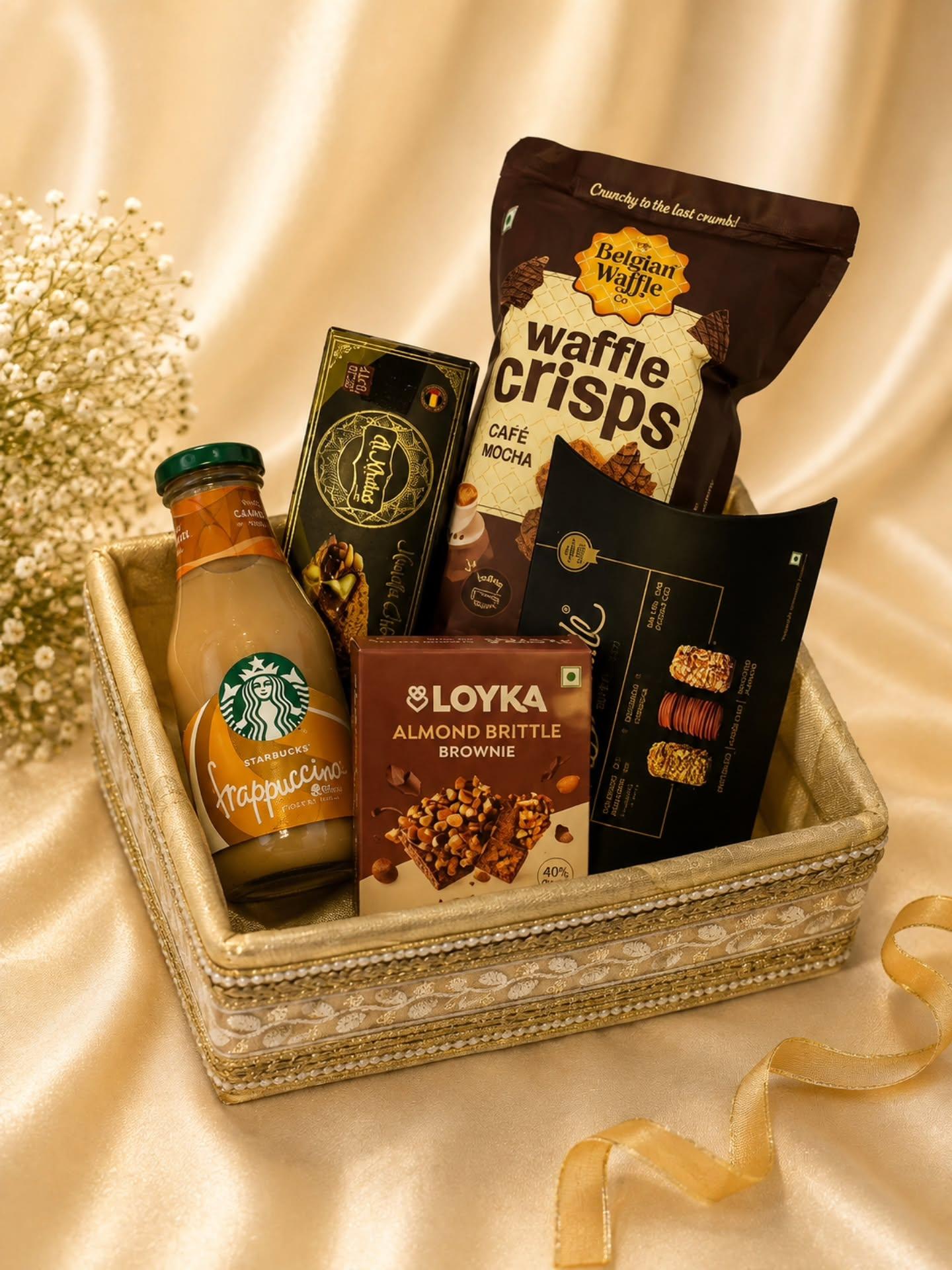 Gourmet basket with artisanal treats